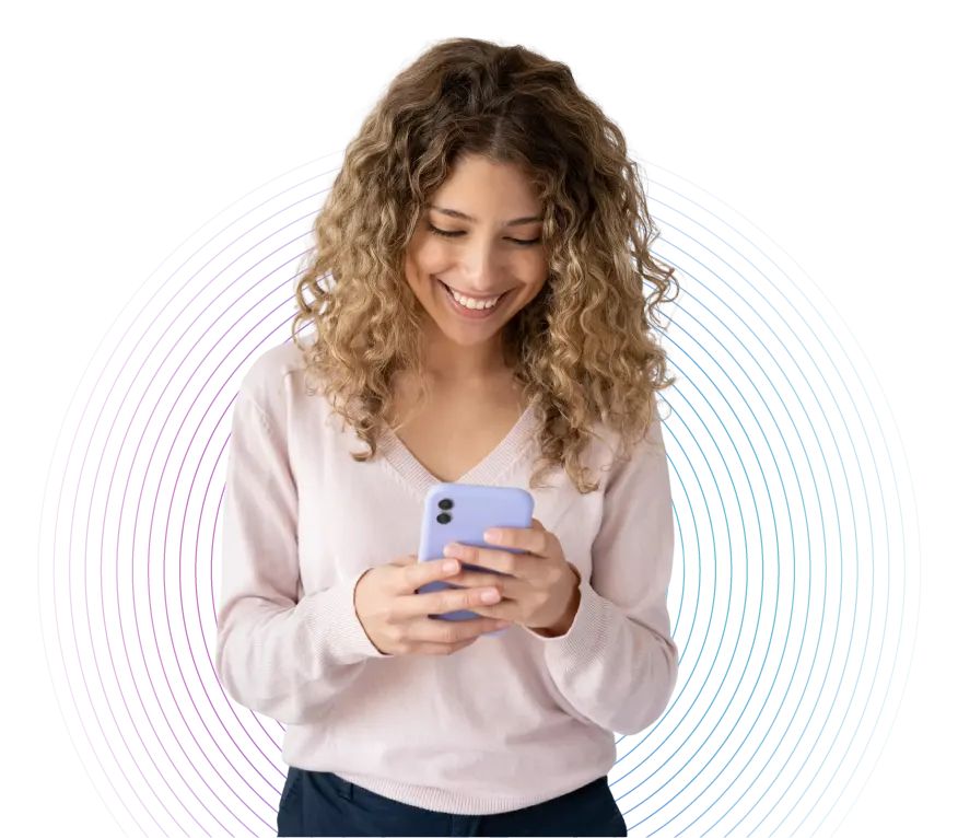 Woman using KeepShare